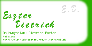 eszter dietrich business card